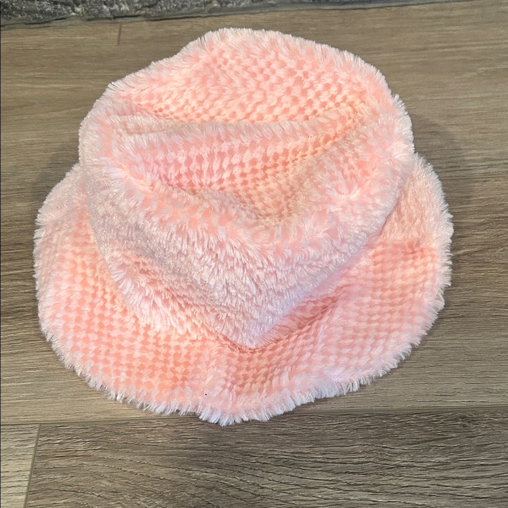 NWOT Plush Pink Bucket Hat OS